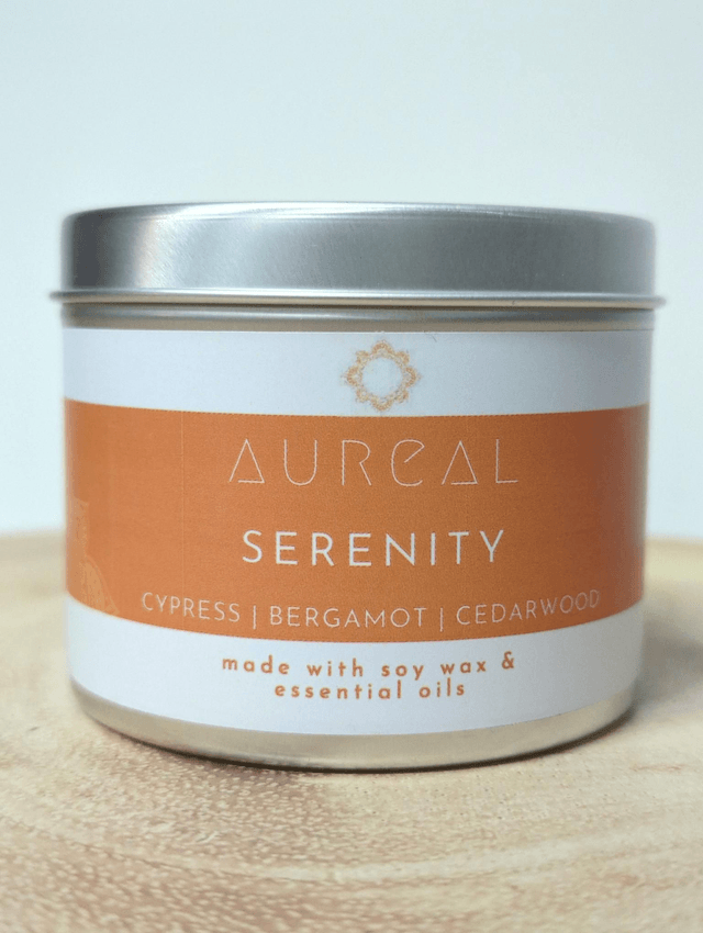 Aureal Serenity Cypress, Bergamot & Cedarwood soy wax & essential oil candle