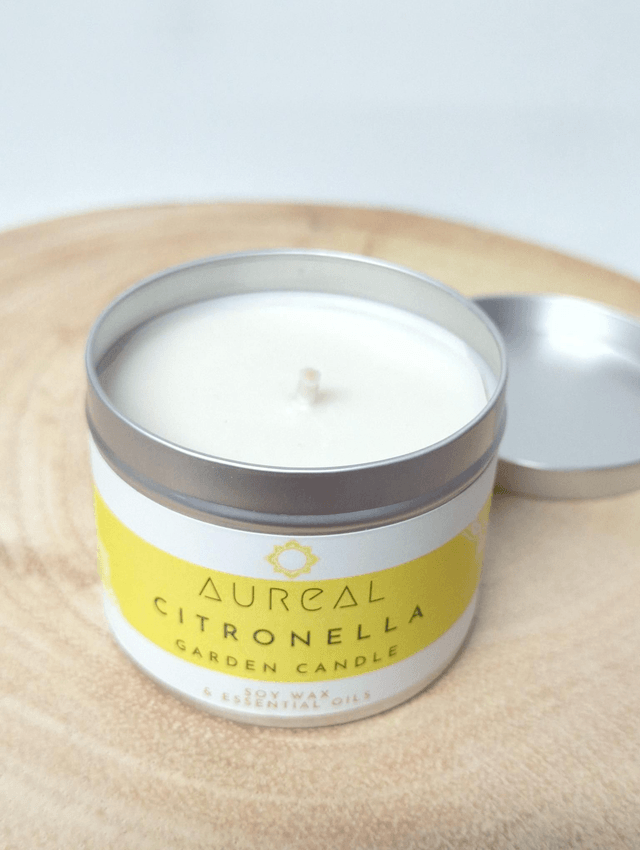 Aureal Citronella Garden Candle, soy wax & essential oil candle.