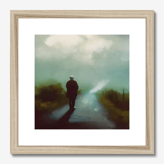 Framed, signed print by Stefan Birch. "The walk home" framed art print
