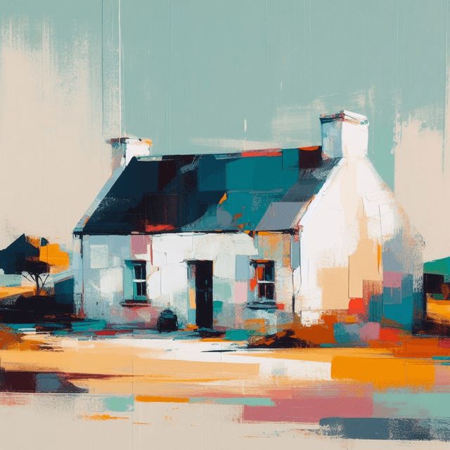 'Rose Cottage' Donegal, Framed Art Print of Cottage in Donegal