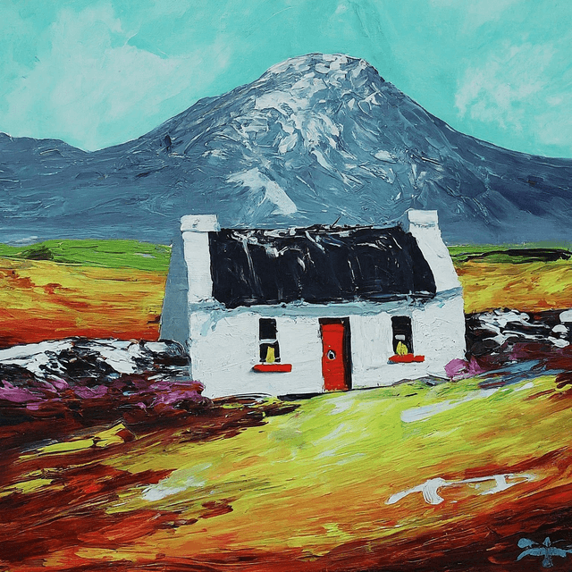 Donegal Cottage, Framed Print