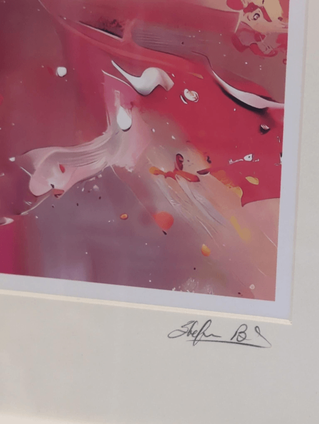 Apple Blossom, signed framed art print, by Stefan Birch 43x43cm