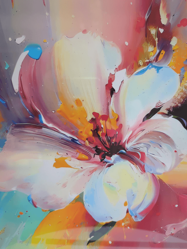Apple Blossom, signed framed art print, by Stefan Birch 43x43cm