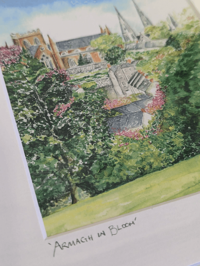 Armagh in bloom. Art print by Joan McKeever