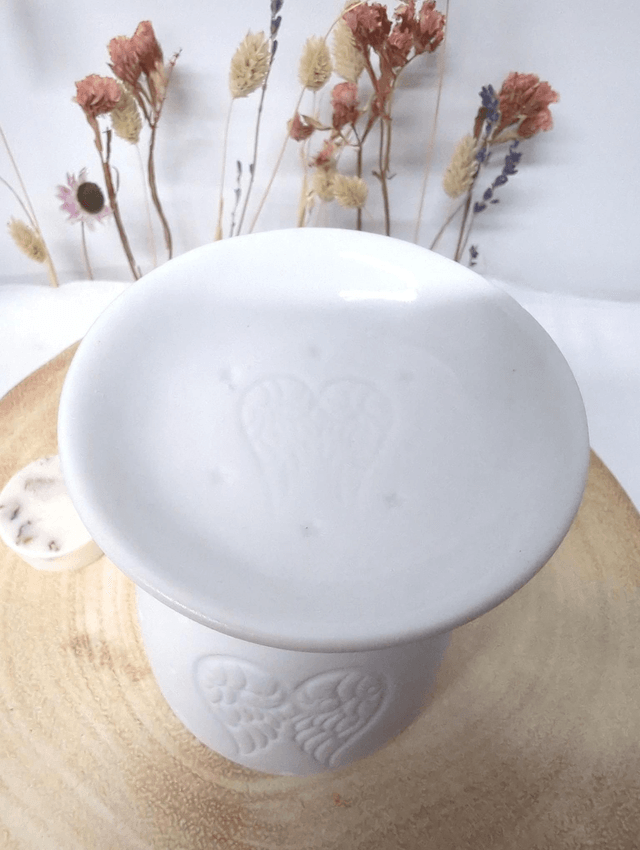 Ceramic Angel Wings design wax melt burner