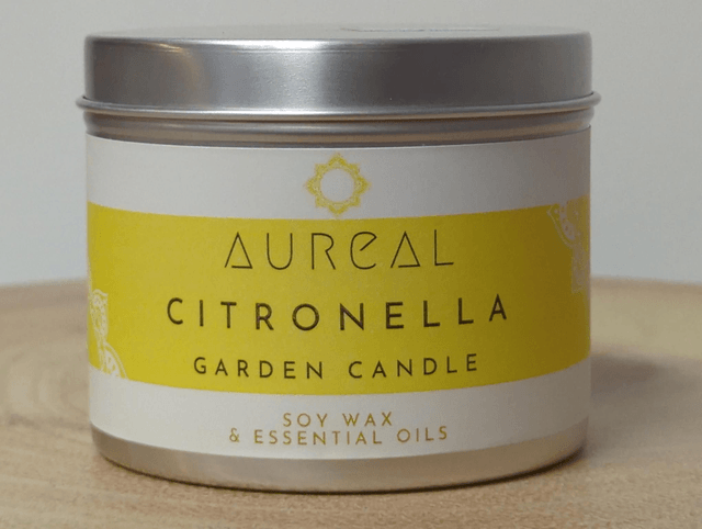Aureal Citronella Garden Candle, soy wax & essential oil candle.