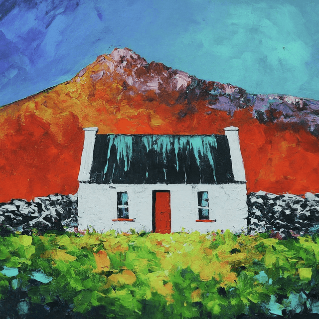 Summer Cottage Donegal, Framed Print