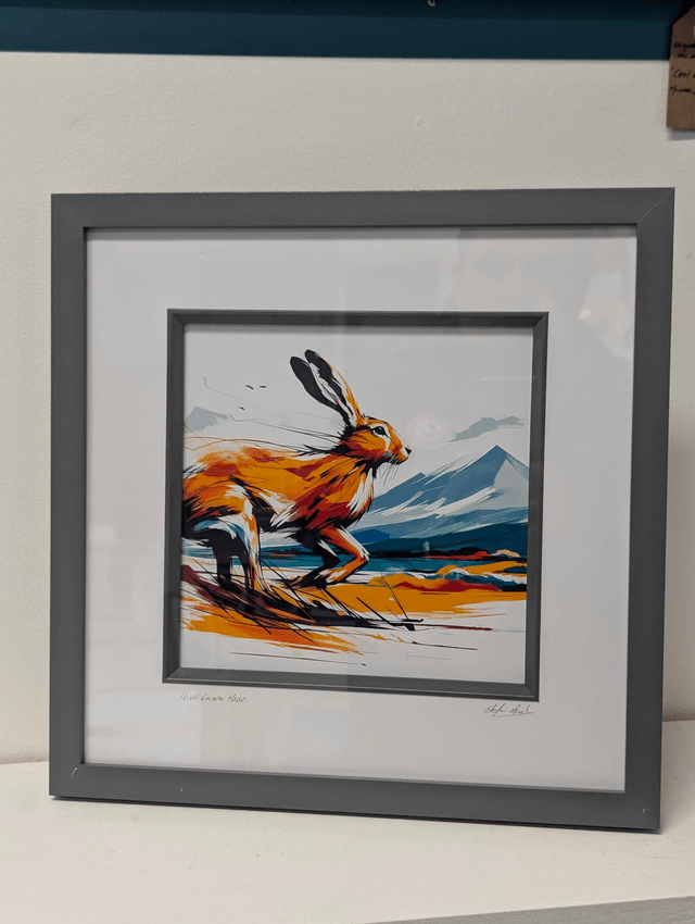 'Golden Irish Hare' - Framed Art Print by Stefan Birch