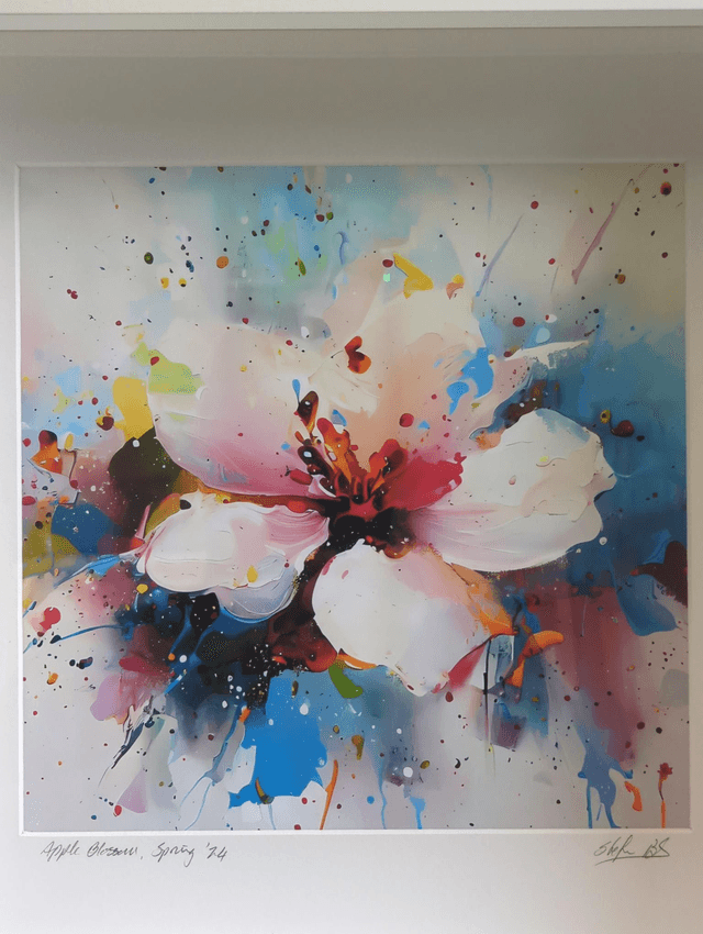 Apple Blossom art print, framed and signed by artist Stefan Birch