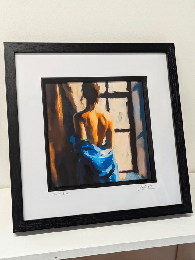 'Lady in Blue' - Framed Art Print by Stefan Birch