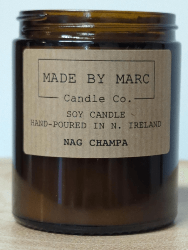 Made By Marc Candle Co. Soy candle. Nag Champa.