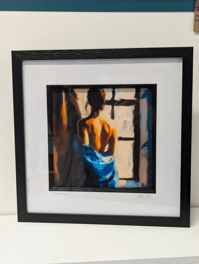 'Lady in Blue' - Framed Art Print by Stefan Birch