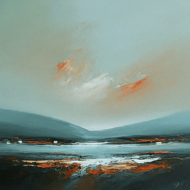 Mini framed abstract landscape print