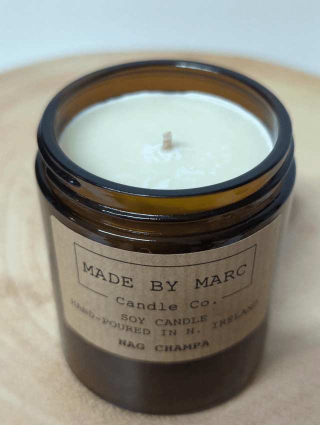Made By Marc Candle Co. Soy candle. Nag Champa.
