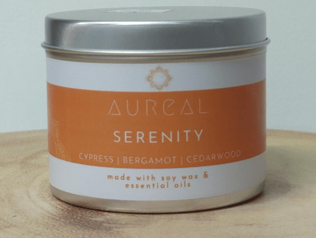 Aureal Serenity Cypress, Bergamot & Cedarwood soy wax & essential oil candle