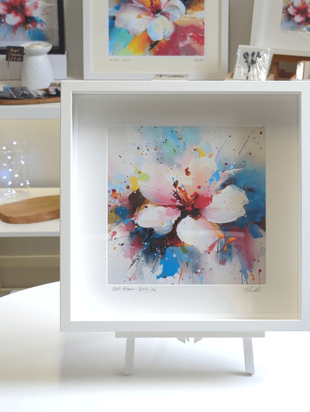 Apple Blossom art print, framed and signed by artist Stefan Birch