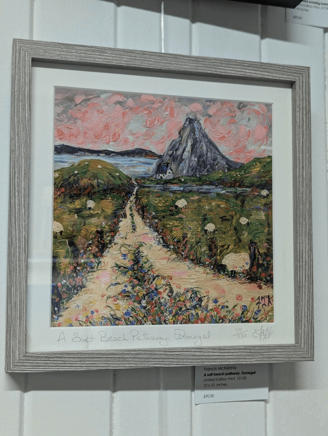 Limited Edition Framed Print, No. 10 of 150. &#039;A Soft Beach Pathway, Donegal&#039; by Frances McKenna