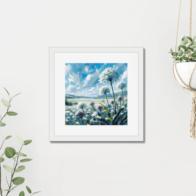 Signed print by Stefan Birch, &quot;Wild Garlic Peatlands Park&quot; framed signed art print