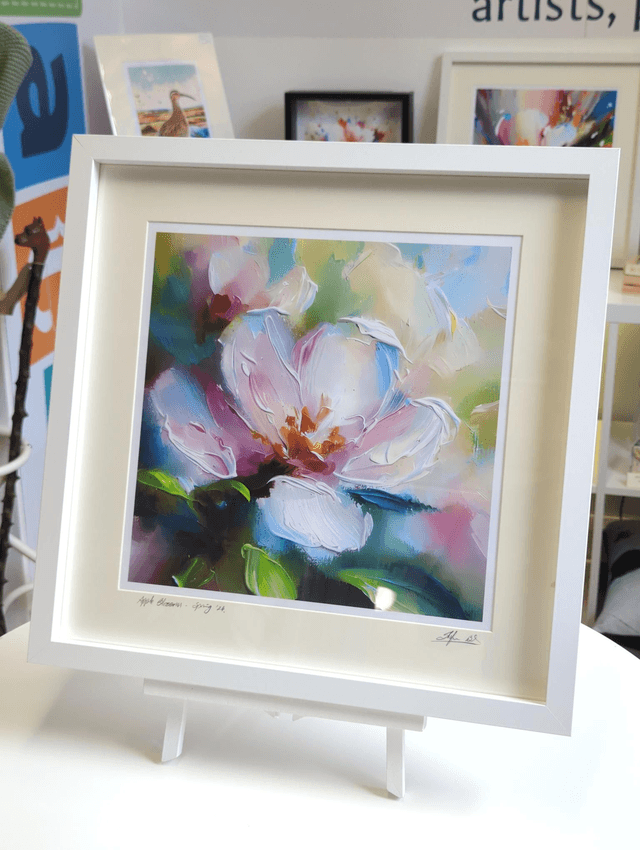Apple Blossom art print, framed and signed by artist Stefan Birch