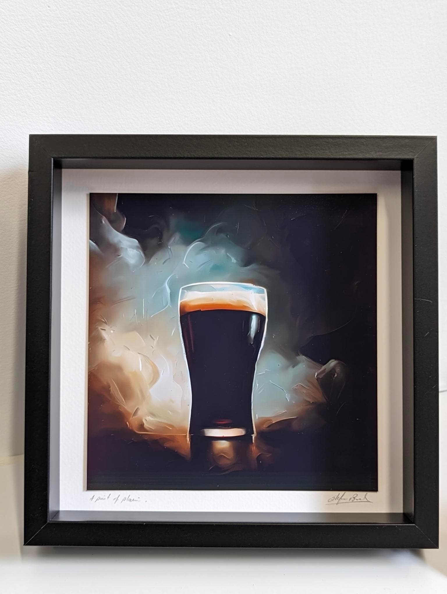'Pint of Guinness' - Framed print in box frame